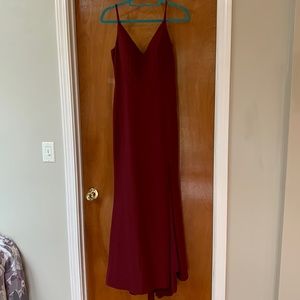 Burgundy Floor Length Gown